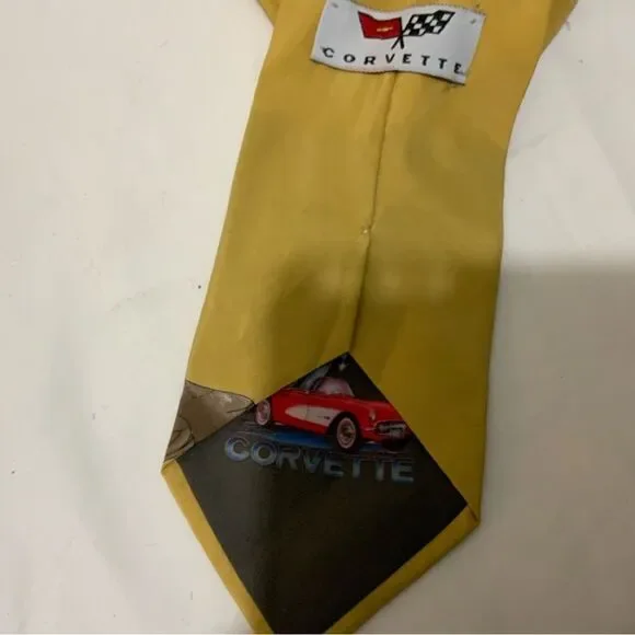 Corvette 100% silk made in Italy Happy trails Corvette men's necktie TIE. - Picture 7 of 7